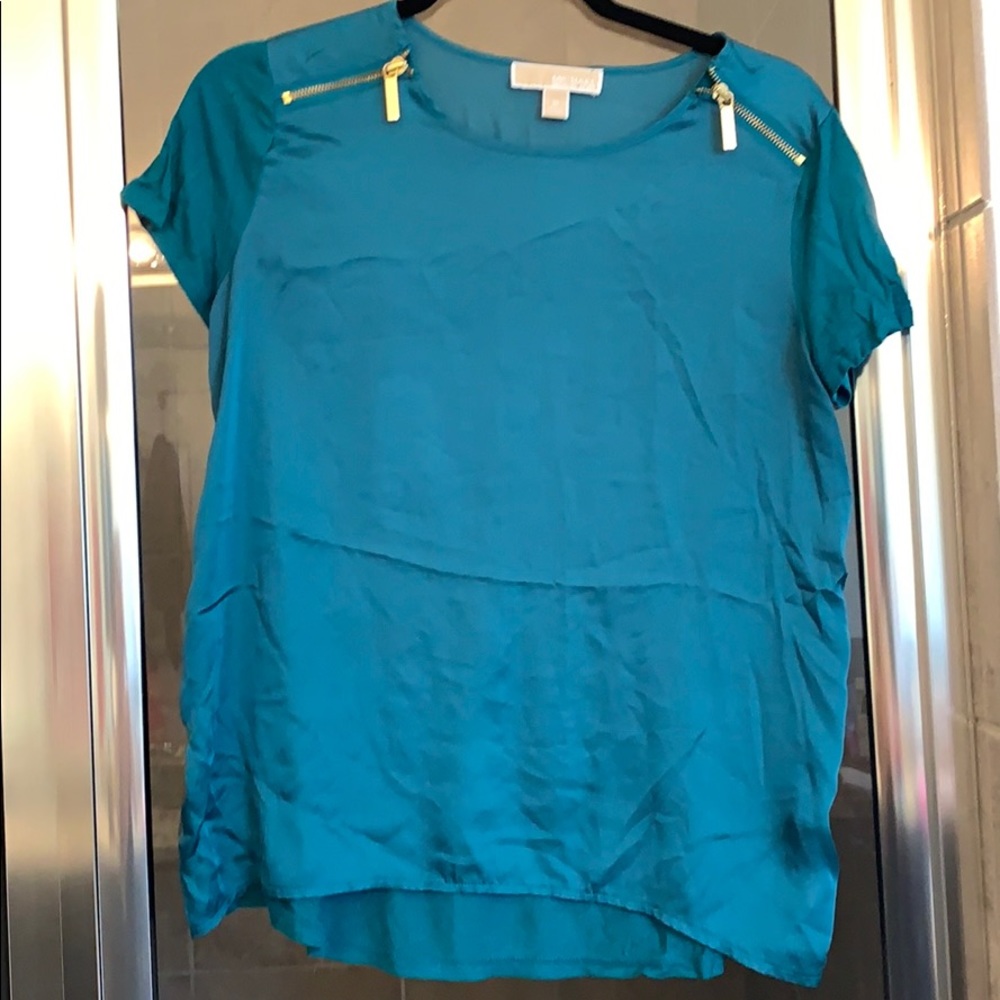 Blue/green Michael Kors blouse SIZE M
